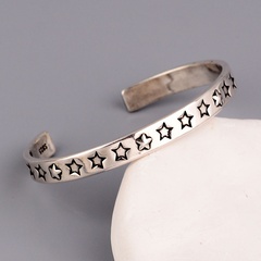 Korean style fashion simple five-pointed star classic copper bracelet