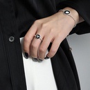 Korean style new fashion heart drop glue round card open ring simple copper niche index finger ringpicture4