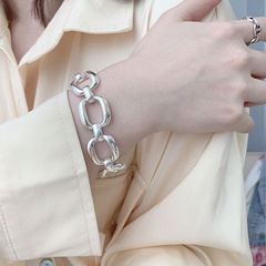 fashion thick chain O-ring interlocking simple copper bracelet