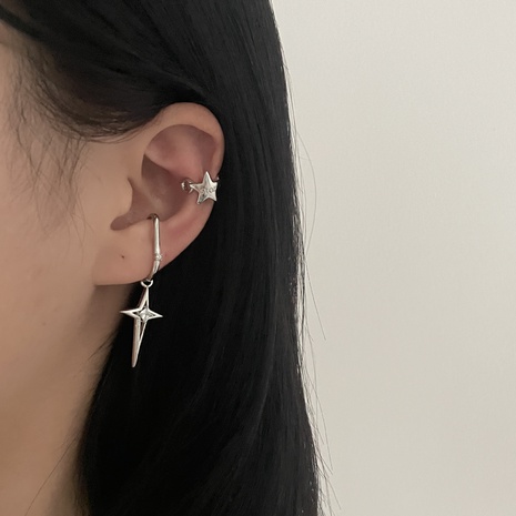 fashion four-pointed star ear clip simple style no ear pierced ear bone clip NHYQ626002's discount tags