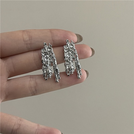 retro lava irregular alloy stud earrings NHYQ626007's discount tags