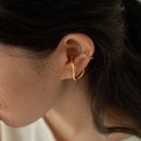 Korean style retro twisted metal rhinestone cross ear clip simple temperament ear clippicture6