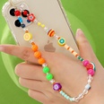 Europe and America bohemian spring summer beach jewelry rainbow resin smiley flower mobile phone chainpicture12