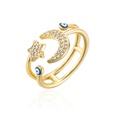 fashion star and moon design geometric opening ring dripping oil devil eye ring jewelrypicture12