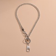 Simple geometric hollow chain ring bottle opener pendant Cuban chain necklacepicture11