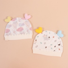 European and American baby hat cartoon animal print baby hat spring and autumn thin cotton pullover hat