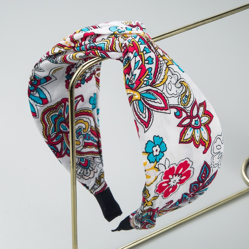 fashion widebrimmed crossprint fabric headband