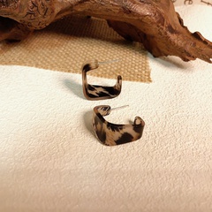 geometric acetate leopard earrings acryllic earrings