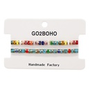 Niche bohemian glass beaded beads beach rainbow stacked tila braceletpicture8