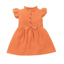 Summer girls skirt 2022 new little girl bow flying sleeve dress childrens clothingpicture10