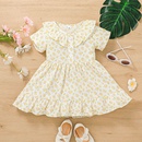 Little girl shortsleeved floral skirt summer girl princess skirt childrens dresspicture6