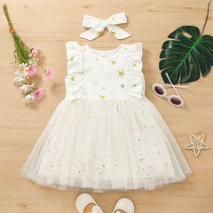 new summer children's princess skirt vest star mesh skirt dress wholesale