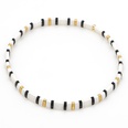 Egyptian retro style glass tila beads handbeaded black and white stacked braceletpicture13