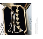 Fashion Long Asymmetric Rhinestone Heart Shaped Metal Earringspicture19