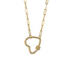 fashion hollow heart-shaped necklace pendant titanium steel clavicle chain