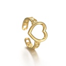 new stainless steel hollow heart ring female fashion adjustable ringpicture6