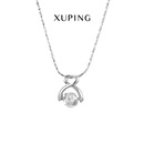 fashion heartshaped necklace inlaid diamond alloy collarbone chainpicture6