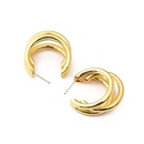 simple plain Cshaped geometric trendy stud earrings wholesalepicture5