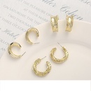 fashion plain geometric metal Cshaped earrings wholesalepicture6