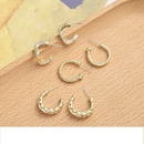 retro alloy Cshaped twisted irregular geometric stud earrings wholesalepicture6