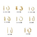 simple geometric hollow chain Cshaped stud earrings wholesalepicture10