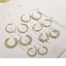 vintage Cshaped shaped hollow fine chain stud earrings wholesalepicture5