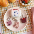 cute doublesided bear acrylic keychain girl airpods pendantpicture7