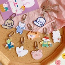 Fashion cute heart shaped bear pendant bag jewelry girl keychainpicture8