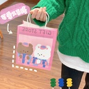 Cute simple cartoon girl paper portable shopping packaging bagpicture9