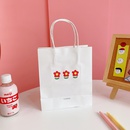 simple color flower doublesided printing white tote shopping gift bagpicture6
