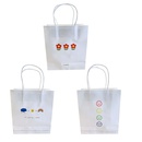 simple color flower doublesided printing white tote shopping gift bagpicture8