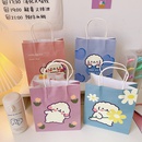 Cute simple cartoon white paper portable shopping packaging bagpicture7
