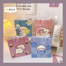 Cute simple cartoon white paper portable shopping packaging bagpicture8