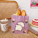 Cute simple cartoon white paper portable shopping packaging bagpicture9
