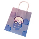 Cute simple cartoon white paper portable shopping packaging bagpicture10