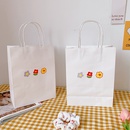 Cute color small flowers doublesided printing white simple tote shopping gift bagpicture10