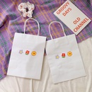Cute color small flowers doublesided printing white simple tote shopping gift bagpicture8