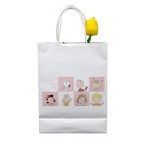 Cute simple cartoon white paper portable shopping packaging bagpicture6
