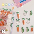 Cartoon cute fruit carrot white radish note clip simulation paper clip office stationerypicture8