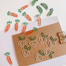 Cartoon cute fruit carrot white radish note clip simulation paper clip office stationerypicture9