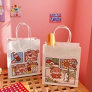 Cute simple cartoon white paper portable shopping packaging gift storage bagpicture7