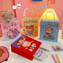 Cute simple cartoon girl paper portable shopping packaging bagpicture7