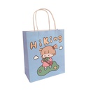 Cute simple cartoon girl paper portable shopping packaging bagpicture10
