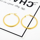 simple geometric circle plain stainless steel hoop earrings wholesalepicture3