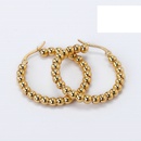 fashion vintage solid color beads stainless steel geometric earrings wholesalepicture3
