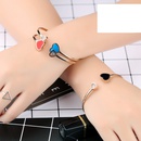 simple stainless steel inlaid zircon dripping oil bracelet femalepicture4