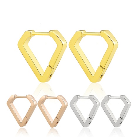 simple geometric plain stainless steel earrings wholesale NHCHF656288's discount tags