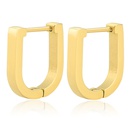 simple stainless steel 18K gold Ushaped titanium steel earrings wholesalepicture7