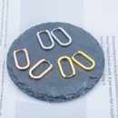 simple oval shaped stainless steel hoop earrings wholesalepicture6