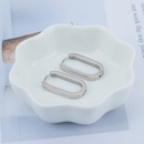simple oval shaped stainless steel hoop earrings wholesalepicture7